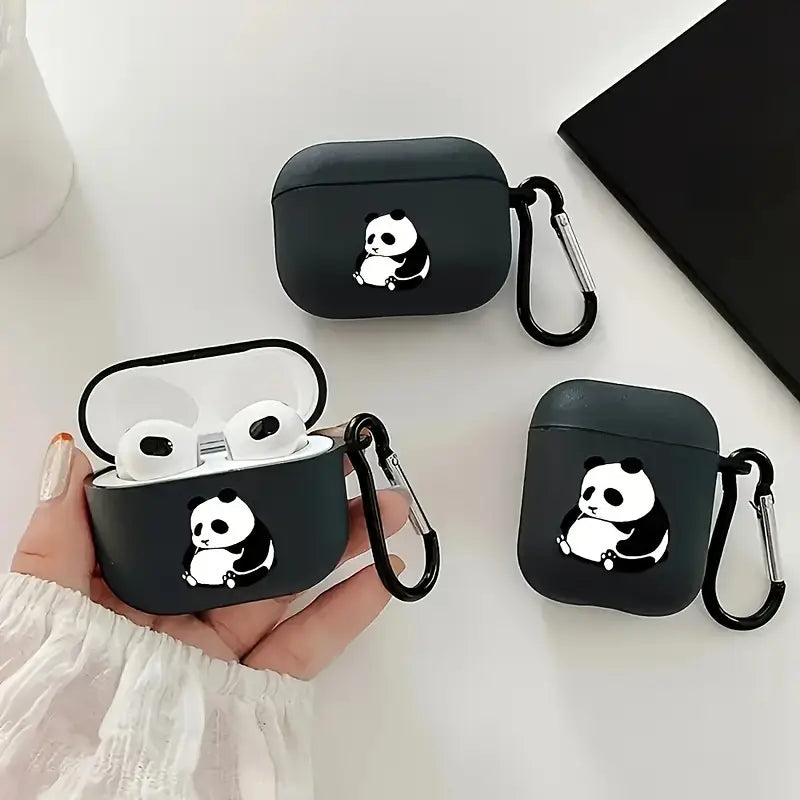 Custodia Protettiva Panda Adorabile per AirPods 4 - TPU Resistente, Copertura per Auricolari Wireless -