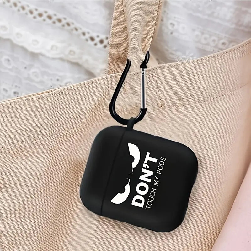 Custodia in silcone nero per Airpods Divertente.
