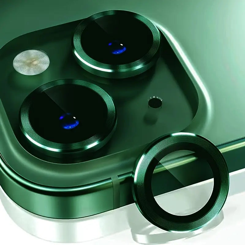 Protettore per obiettivo della fotocamera per iPhone 13/13 Mini, confezione da 2, copertura in vetro temperato, antigraffio, ultrasottile, alta definizione, decorazione dell'obiettivo del telefono con motivo CD