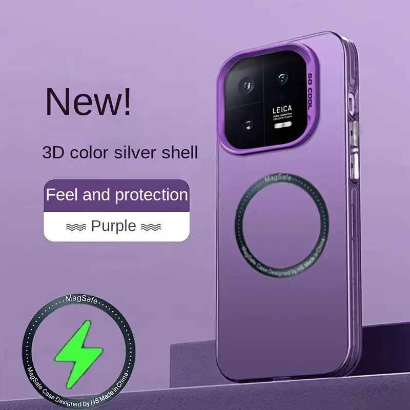 Cover Protettiva Opaca e Sfumata per Ricarica Wireless, Adatta per Xiaomi 14TPro, Colorata e Semi-Trasparente Antishock