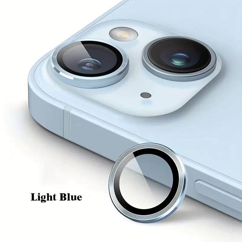 Protettore per obiettivo della fotocamera per iPhone 13/13 Mini, confezione da 2, copertura in vetro temperato, antigraffio, ultrasottile, alta definizione, decorazione dell'obiettivo del telefono con motivo CD