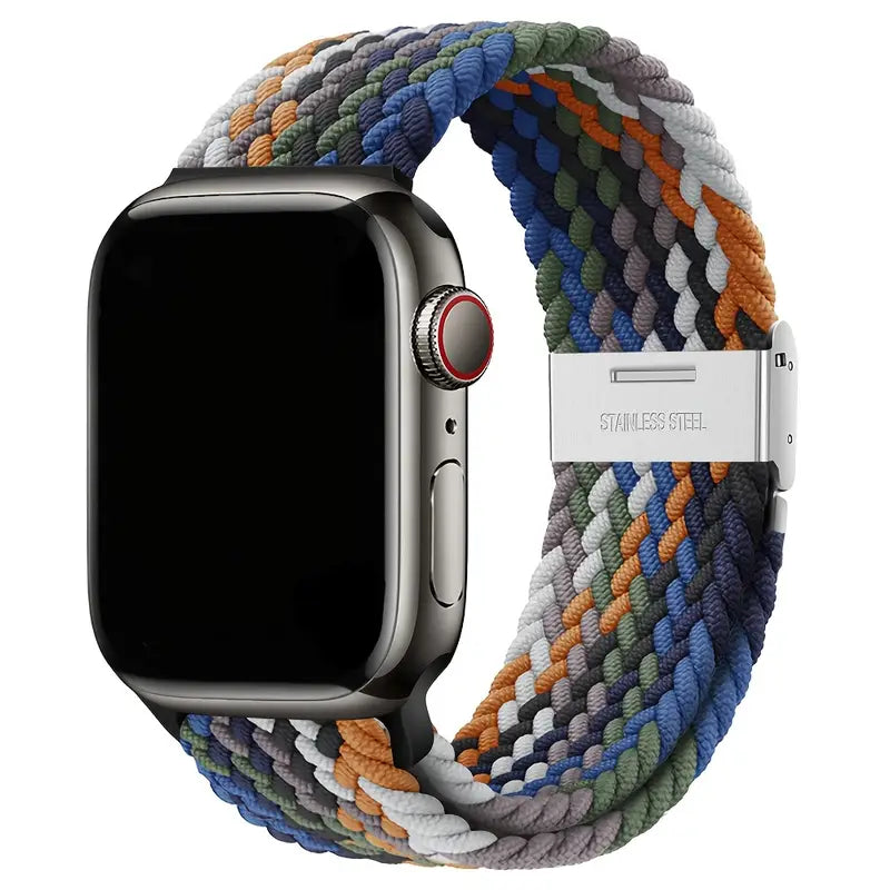 Cinturino Regolabile in Nylon Intrecciato per Apple Watch