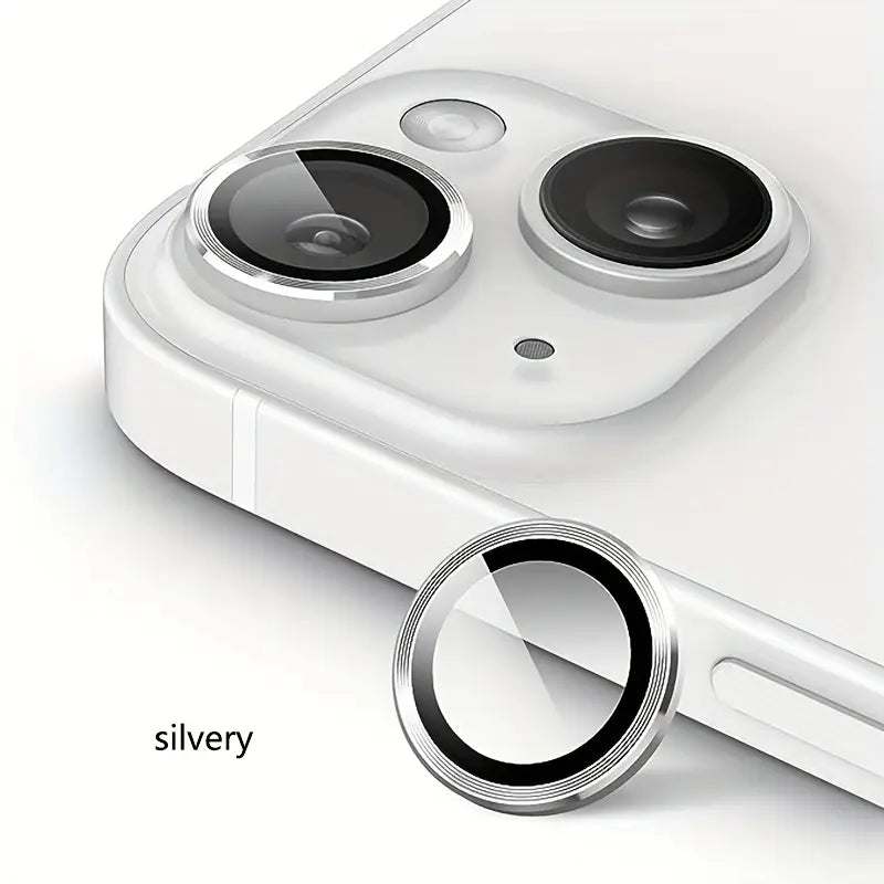 Protettore per obiettivo della fotocamera per iPhone 13/13 Mini, confezione da 2, copertura in vetro temperato, antigraffio, ultrasottile, alta definizione, decorazione dell'obiettivo del telefono con motivo CD