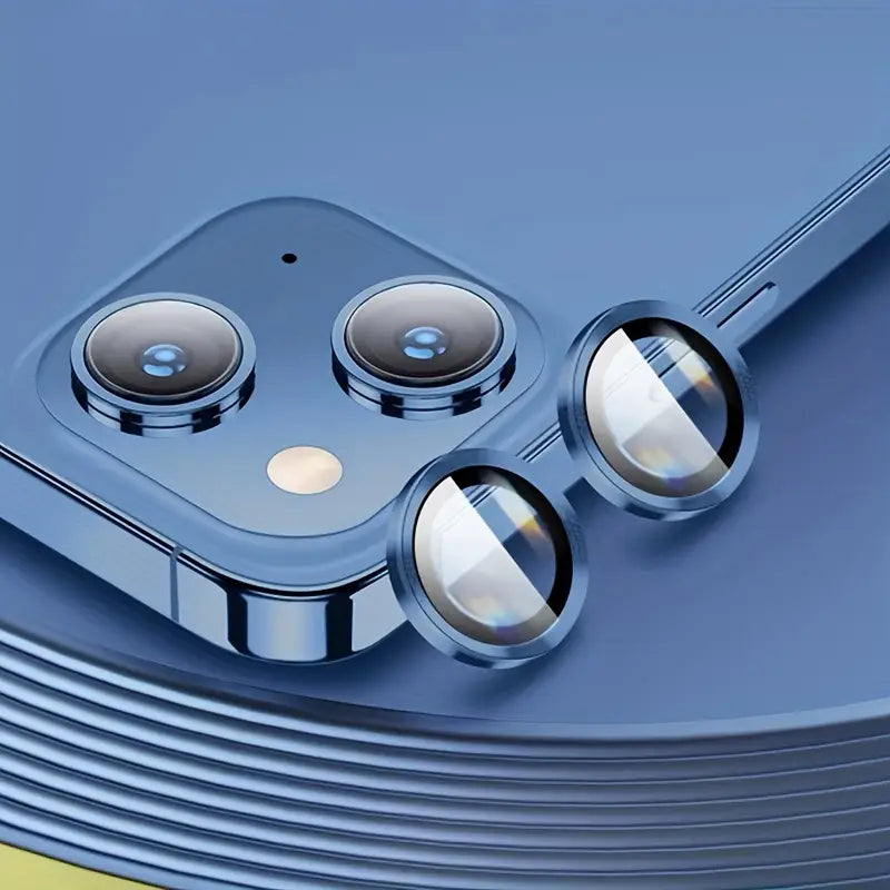 Protettore per obiettivo della fotocamera per iPhone 13/13 Mini, confezione da 2, copertura in vetro temperato, antigraffio, ultrasottile, alta definizione, decorazione dell'obiettivo del telefono con motivo CD