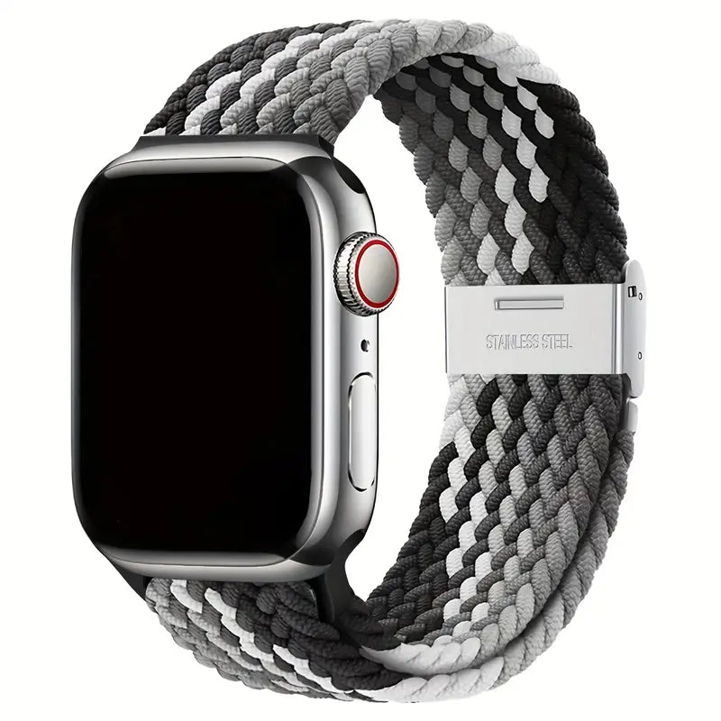 Cinturino Regolabile in Nylon Intrecciato per Apple Watch