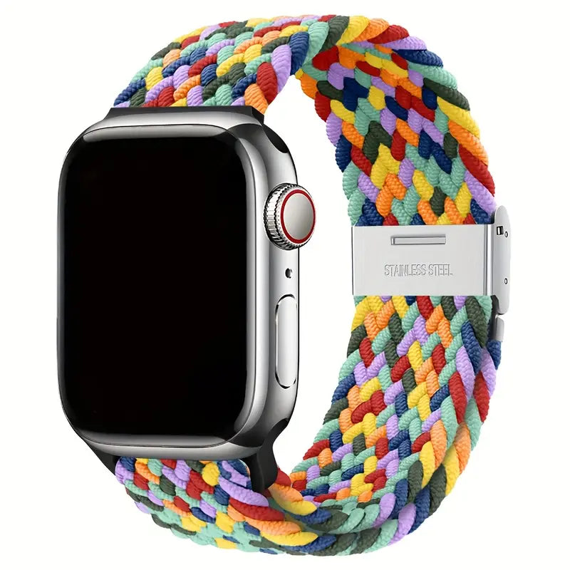 Cinturino Regolabile in Nylon Intrecciato per Apple Watch