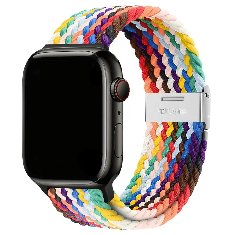 Cinturino Regolabile in Nylon Intrecciato per Apple Watch