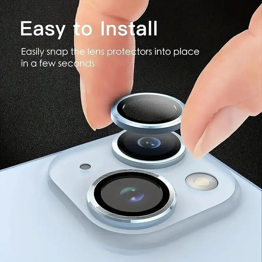 Protettore per obiettivo della fotocamera per iPhone 13/13 Mini, confezione da 2, copertura in vetro temperato, antigraffio, ultrasottile, alta definizione, decorazione dell'obiettivo del telefono con motivo CD