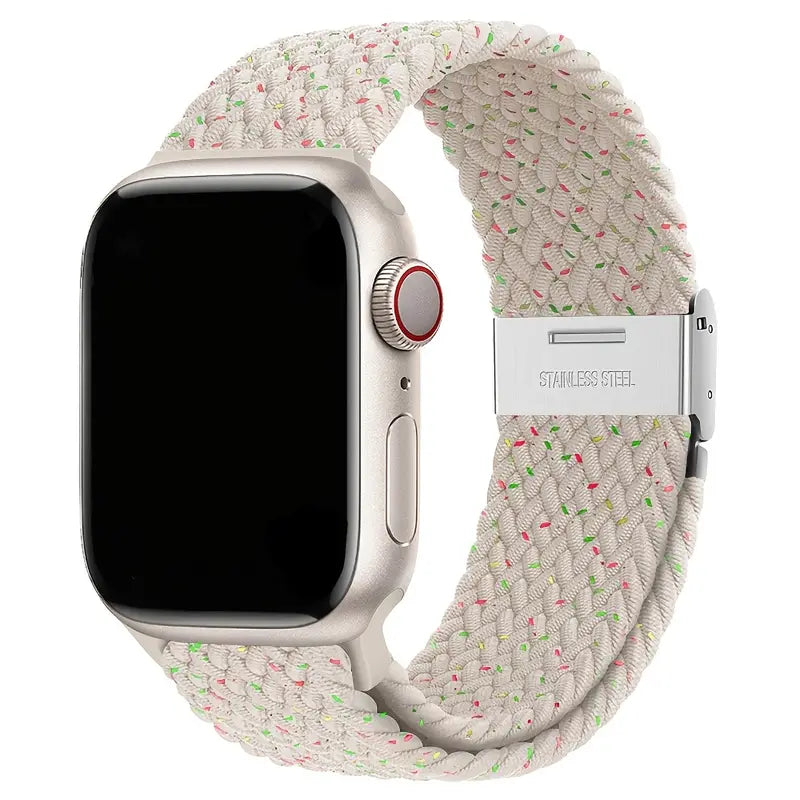Cinturino Regolabile in Nylon Intrecciato per Apple Watch
