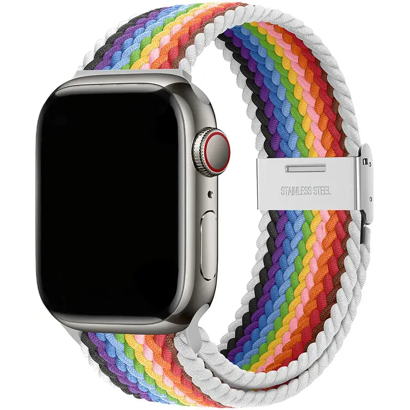 Cinturino Regolabile in Nylon Intrecciato per Apple Watch