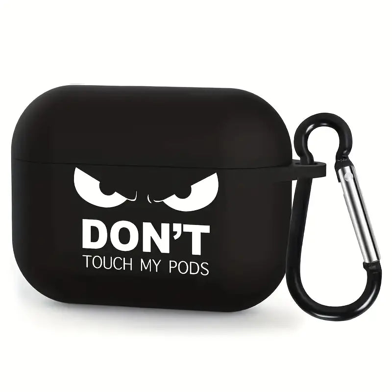 Custodia in silcone nero per Airpods Divertente.