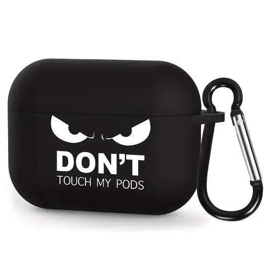 Custodia in silcone nero per Airpods Divertente.