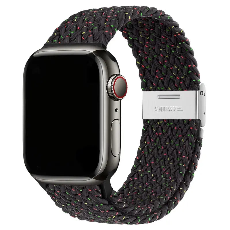 Cinturino Regolabile in Nylon Intrecciato per Apple Watch