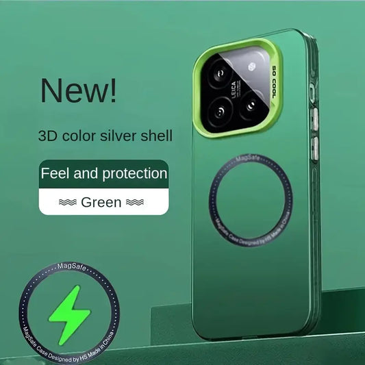Cover Protettiva Opaca e Sfumata per Ricarica Wireless, Adatta per Xiaomi 14TPro, Colorata e Semi-Trasparente Antishock