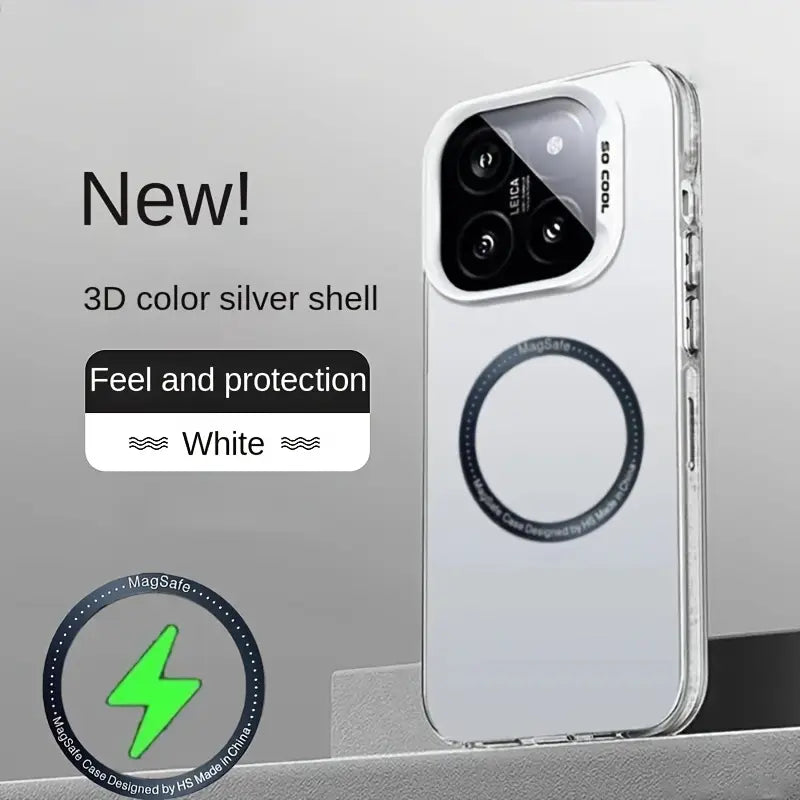 Cover Protettiva Opaca e Sfumata per Ricarica Wireless, Adatta per Xiaomi 14TPro, Colorata e Semi-Trasparente Antishock