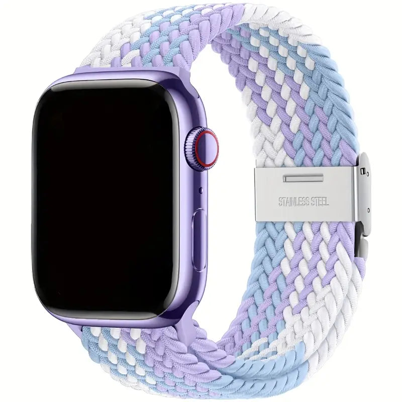 Cinturino Regolabile in Nylon Intrecciato per Apple Watch