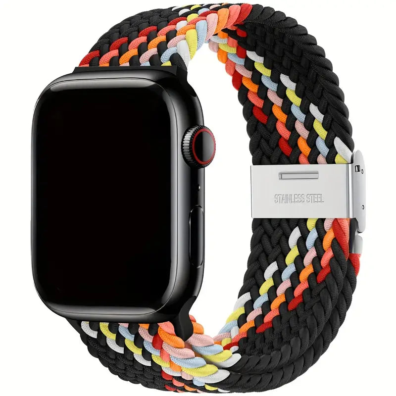 Cinturino Regolabile in Nylon Intrecciato per Apple Watch
