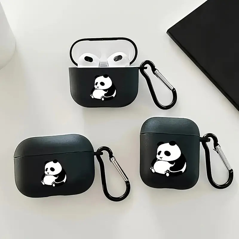 Custodia Protettiva Panda Adorabile per AirPods 4 - TPU Resistente, Copertura per Auricolari Wireless -