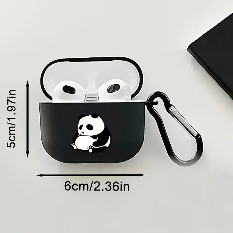 Custodia Protettiva Panda Adorabile per AirPods 4 - TPU Resistente, Copertura per Auricolari Wireless -