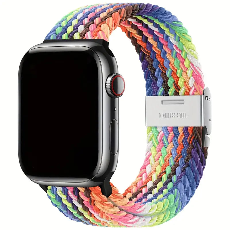 Cinturino Regolabile in Nylon Intrecciato per Apple Watch